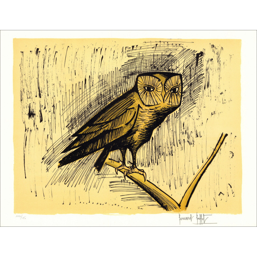 Bernard Buffet - La Hulotte, Original Lithograph 1982