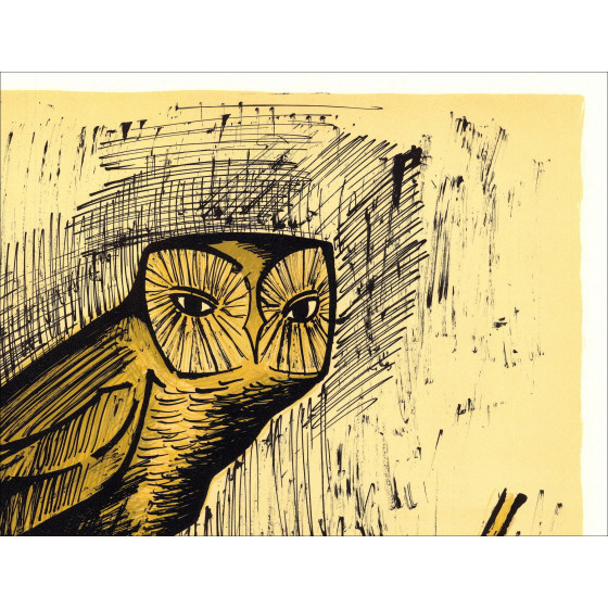 Bernard Buffet - La Hulotte, Litografia originale 1982