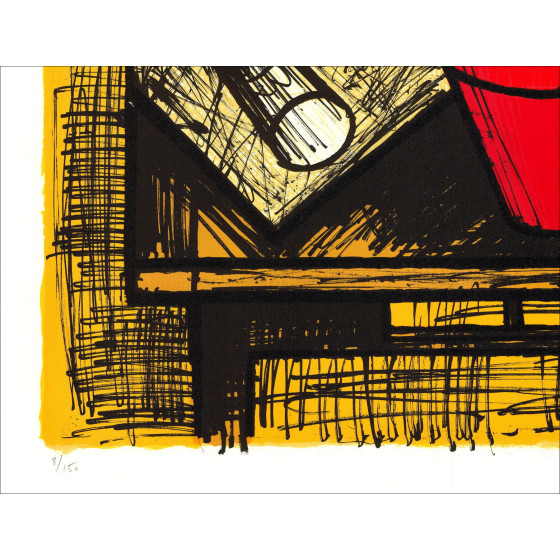 Bernard Buffet - Bodegón con Pan Red, 1982