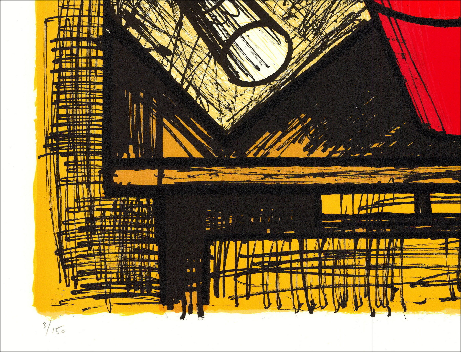 Bernard Buffet - Bodegón con Pan Red, 1982
