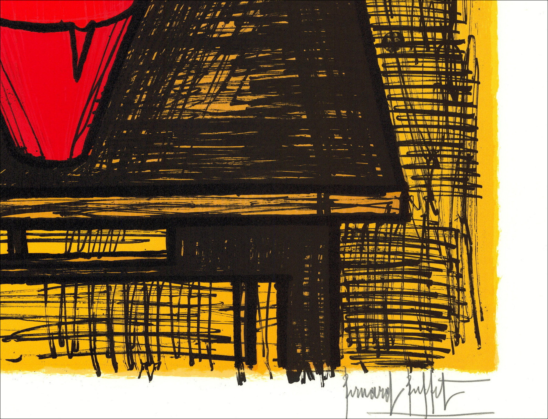Bernard Buffet - Stillleben mit roter Pan, 1982