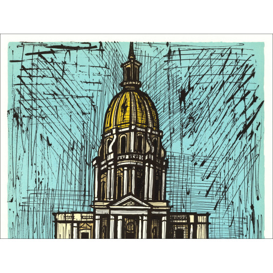 Bernard Buffet - Parigi, Invalides, Litografia 1986