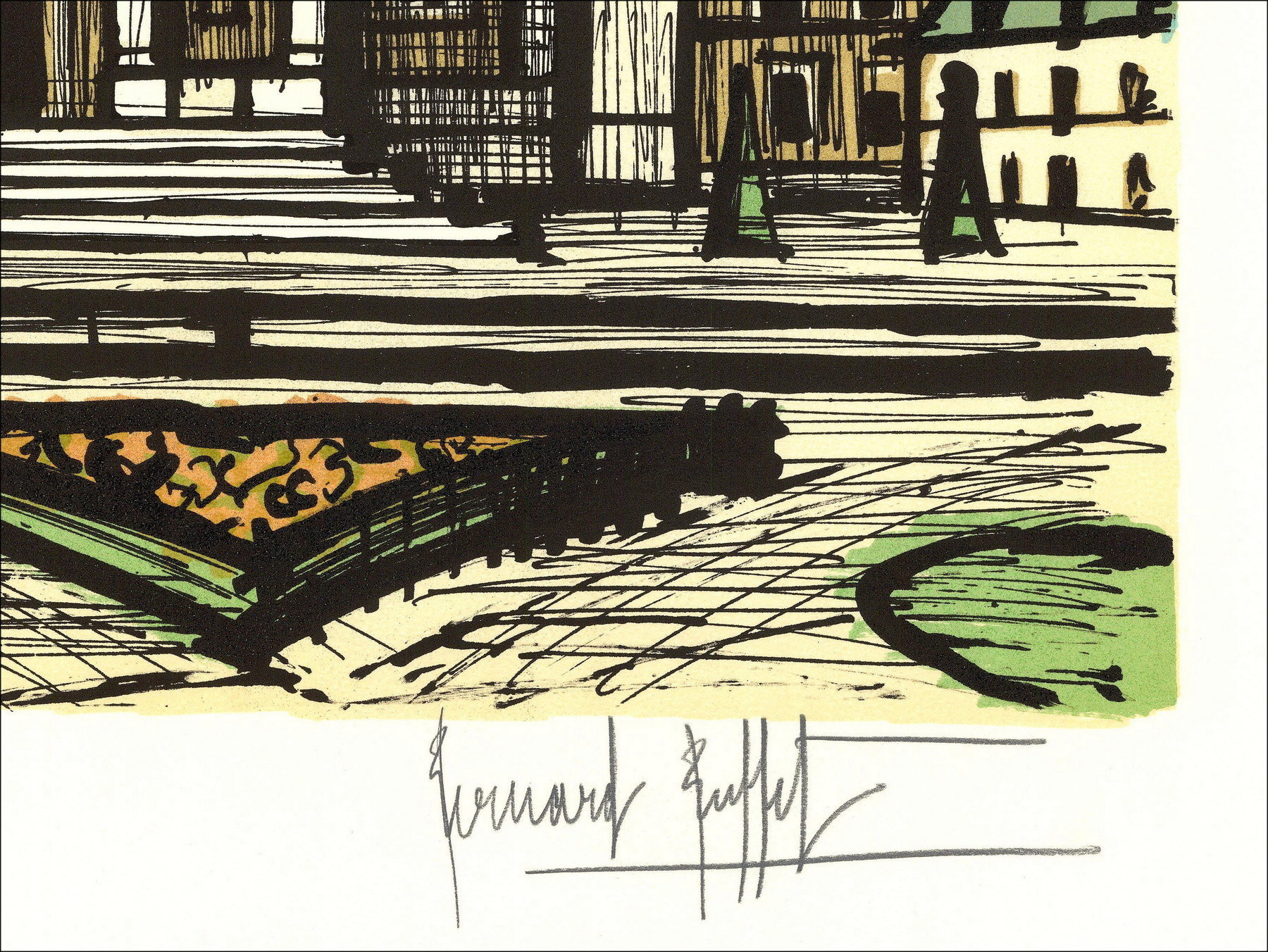 Bernard Buffet - Paris, die Invalides, Lithographie 1986