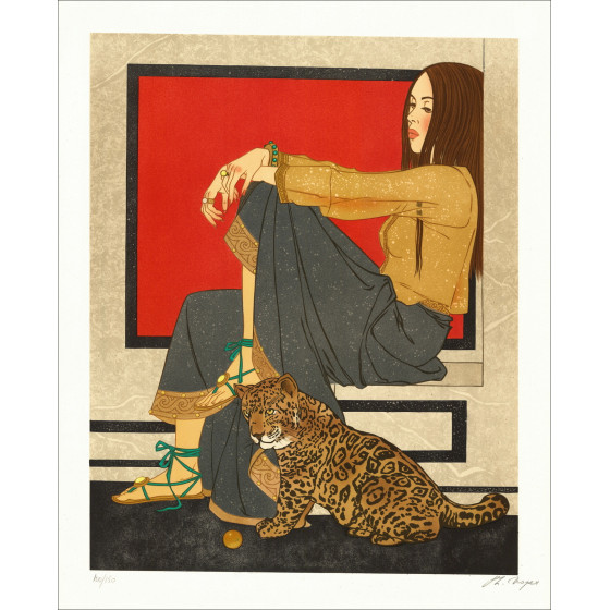 Philippe Walnut - Litografía Mujer Mujer
