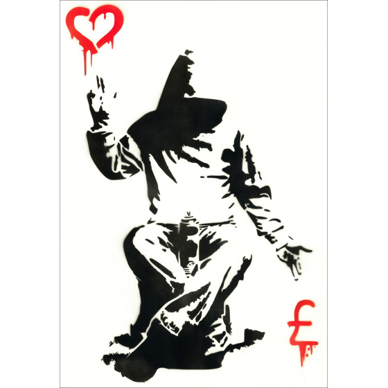 Ban ( (na) fra_Latn Schilderij Love Over Money