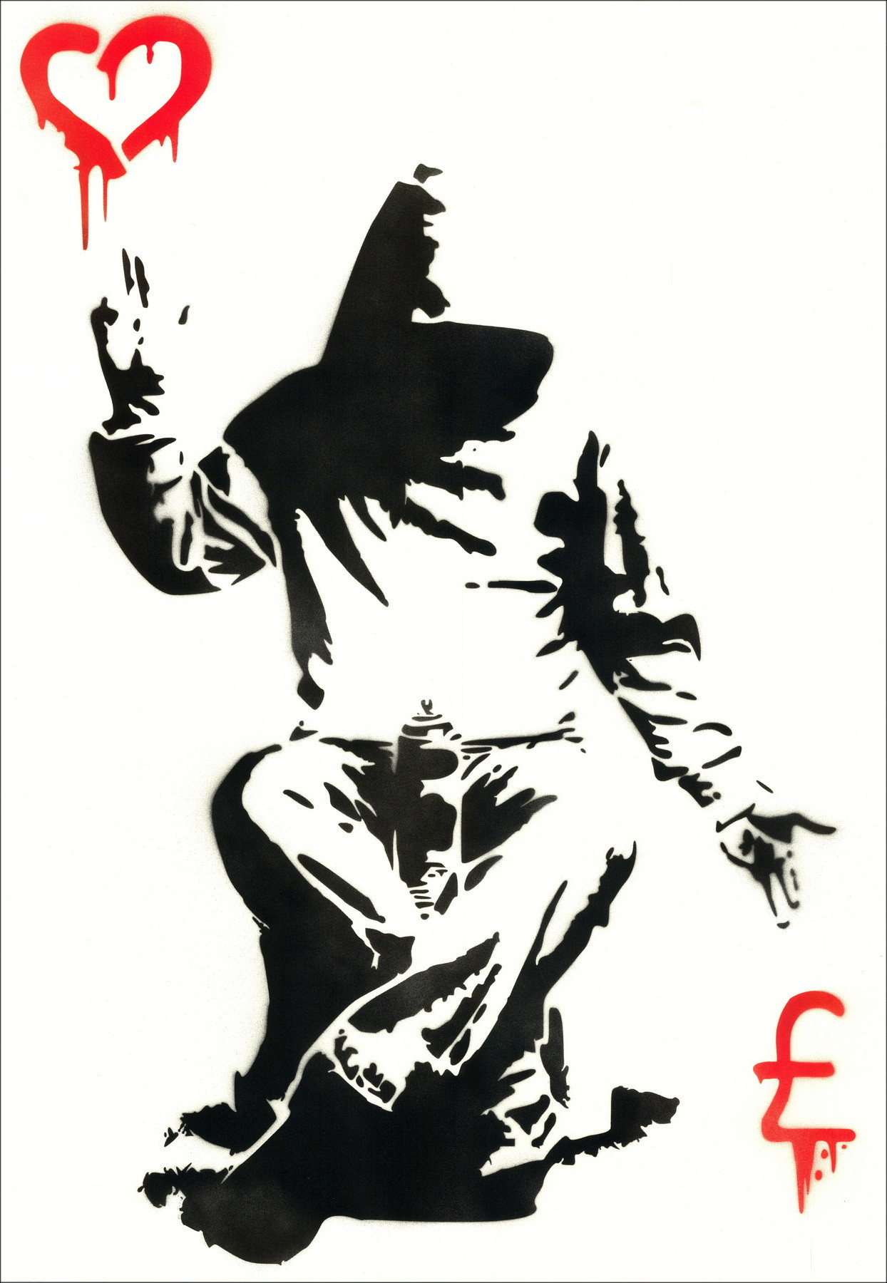 Ban ( (na) fra_Latn Schilderij Love Over Money