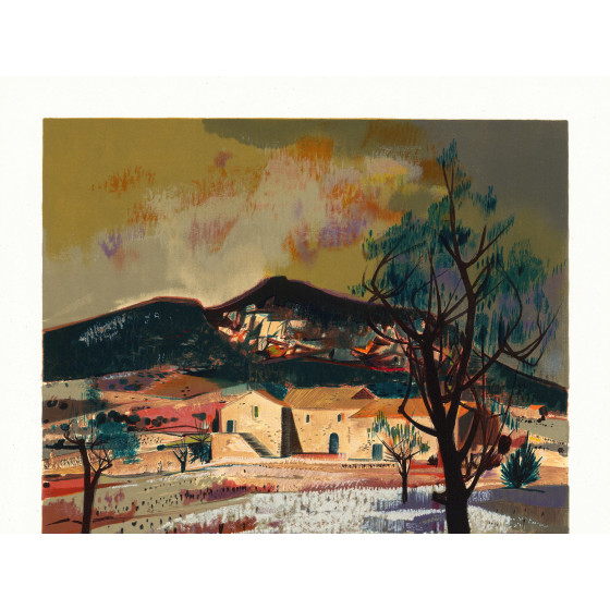 Robert Vernet-Bonfort - Lithography Landscape of Provence