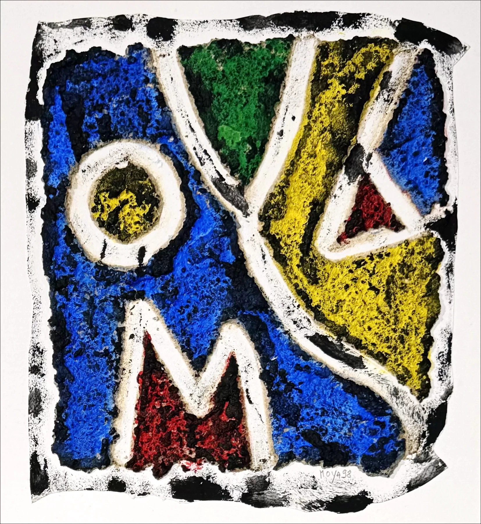 Patrick Moya - Scultura mista - 1998 - 60x60 cm