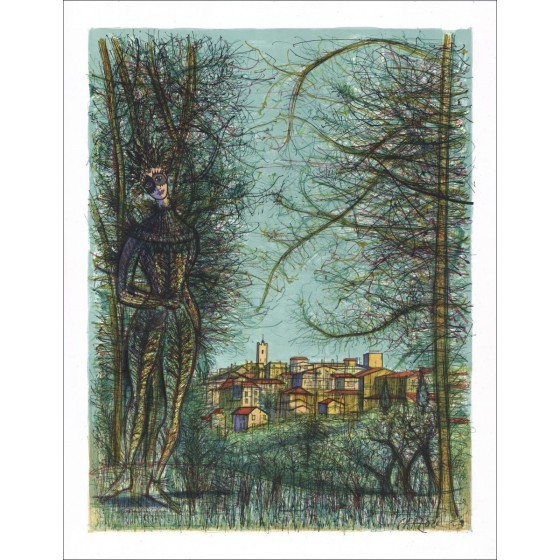 Comprar Jean Carzou Litografía Saint Paul de Vence 1959