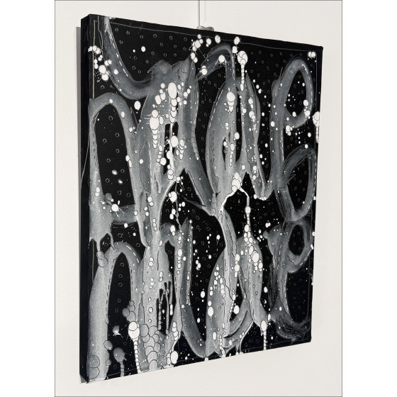 Jonone - Composizione in Black III, Pittura 2025