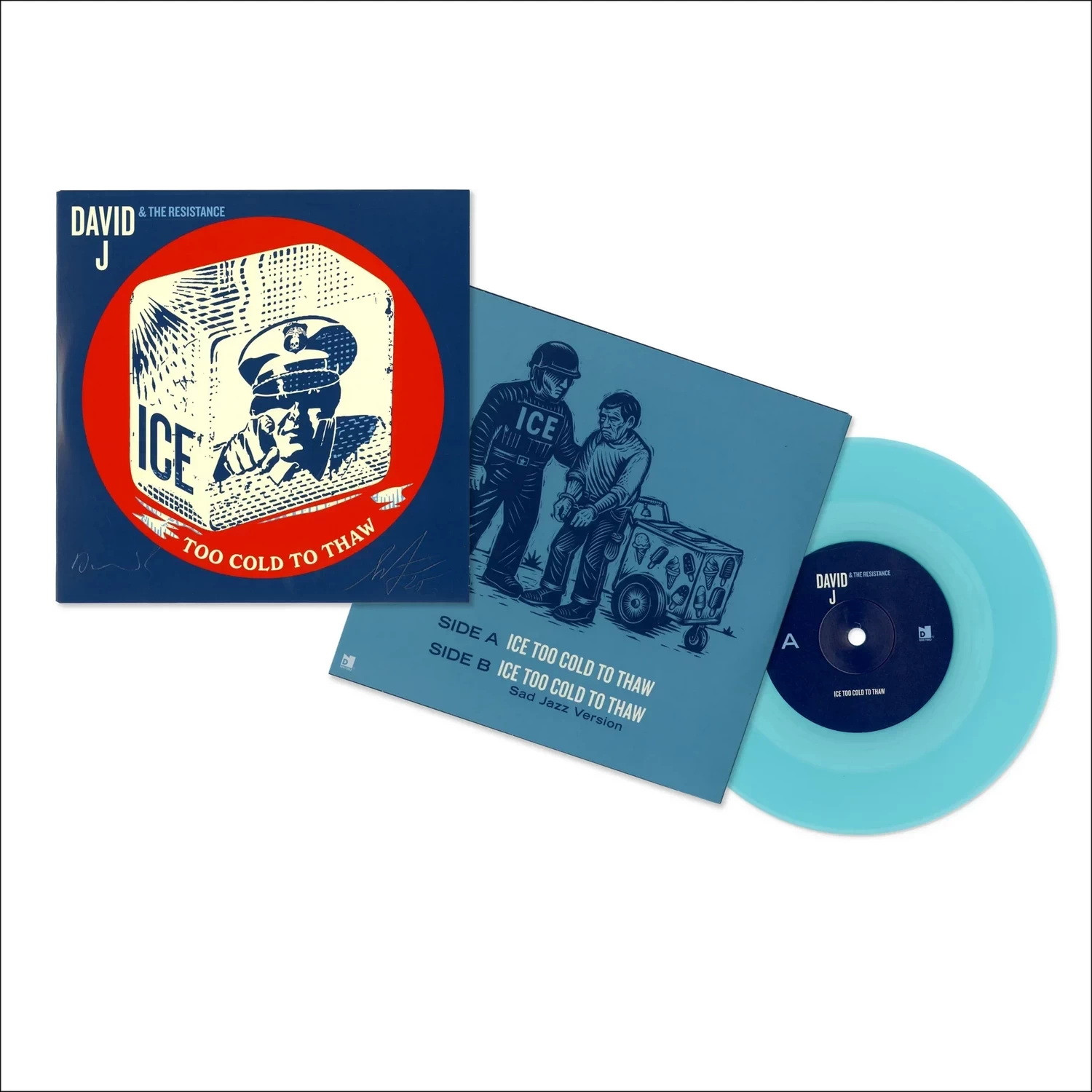 SHEPARD FAIREY (OBEY) ICE Too Cold to Thaw, David J, disc