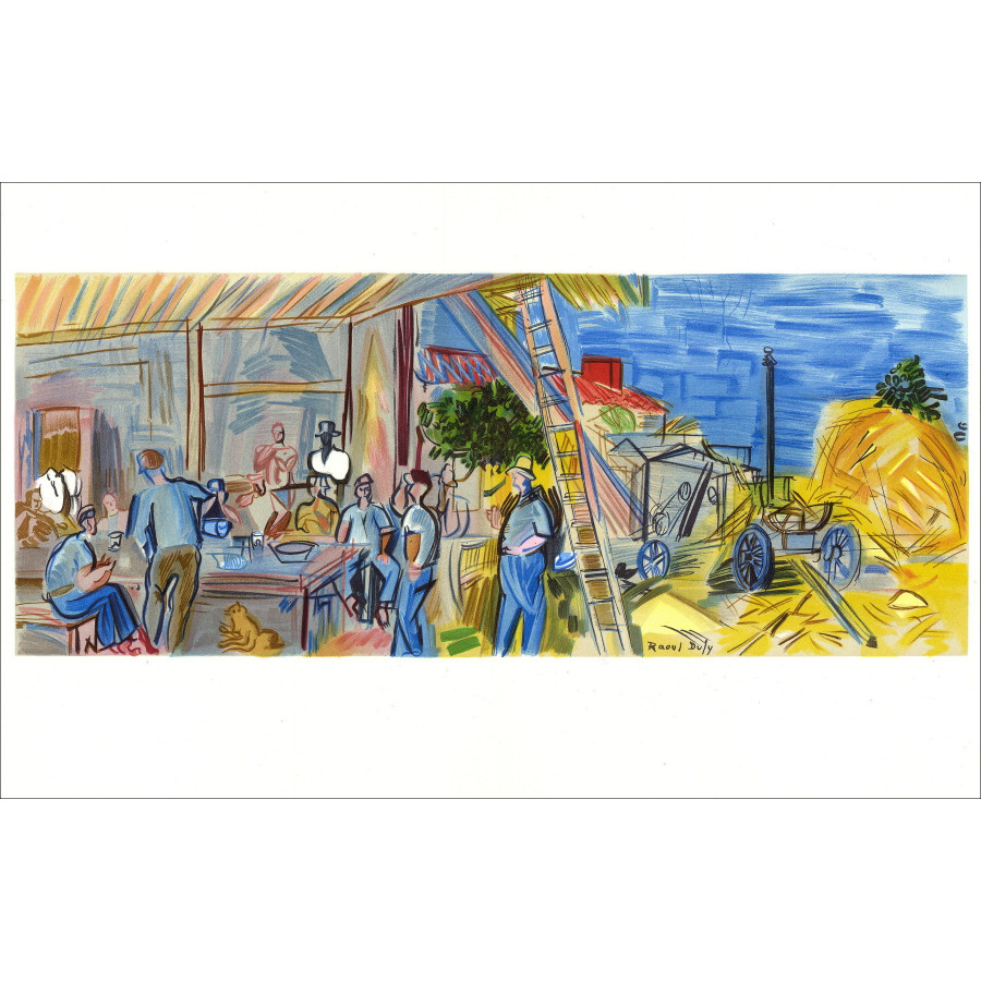 Raoul DUFY - Lithographie "Travaux des champs" 30x48cm - 1965