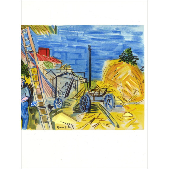 Raoul DUFY - Lithograph "Field Work" 30x48cm - 1965
