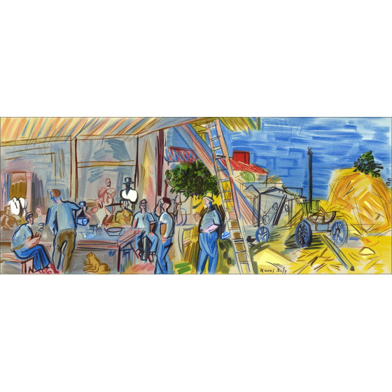 Raoul DUFY - Lithographie "Travaux des champs" 30x48cm - 1965