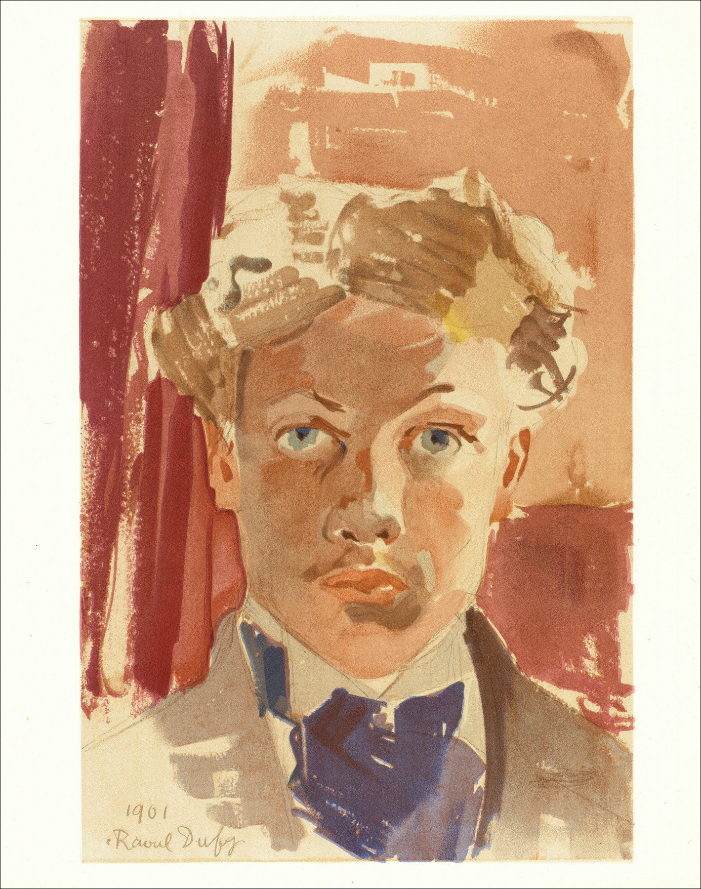 DUFY Raoul - Lithograph "Portrait" Mourlot 1965