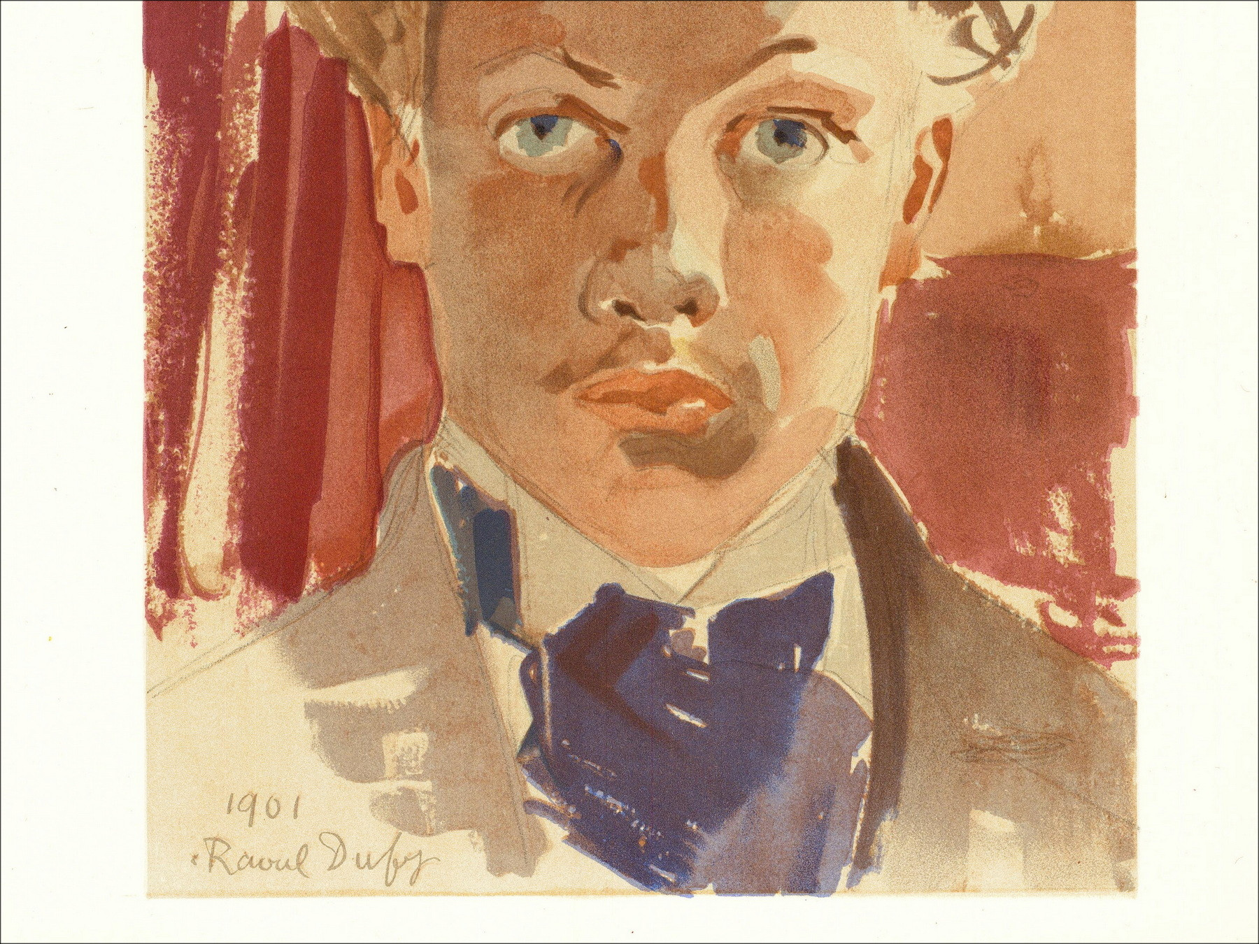 DUFY Raoul - Litografia "Ritratto" Mourlot 1965