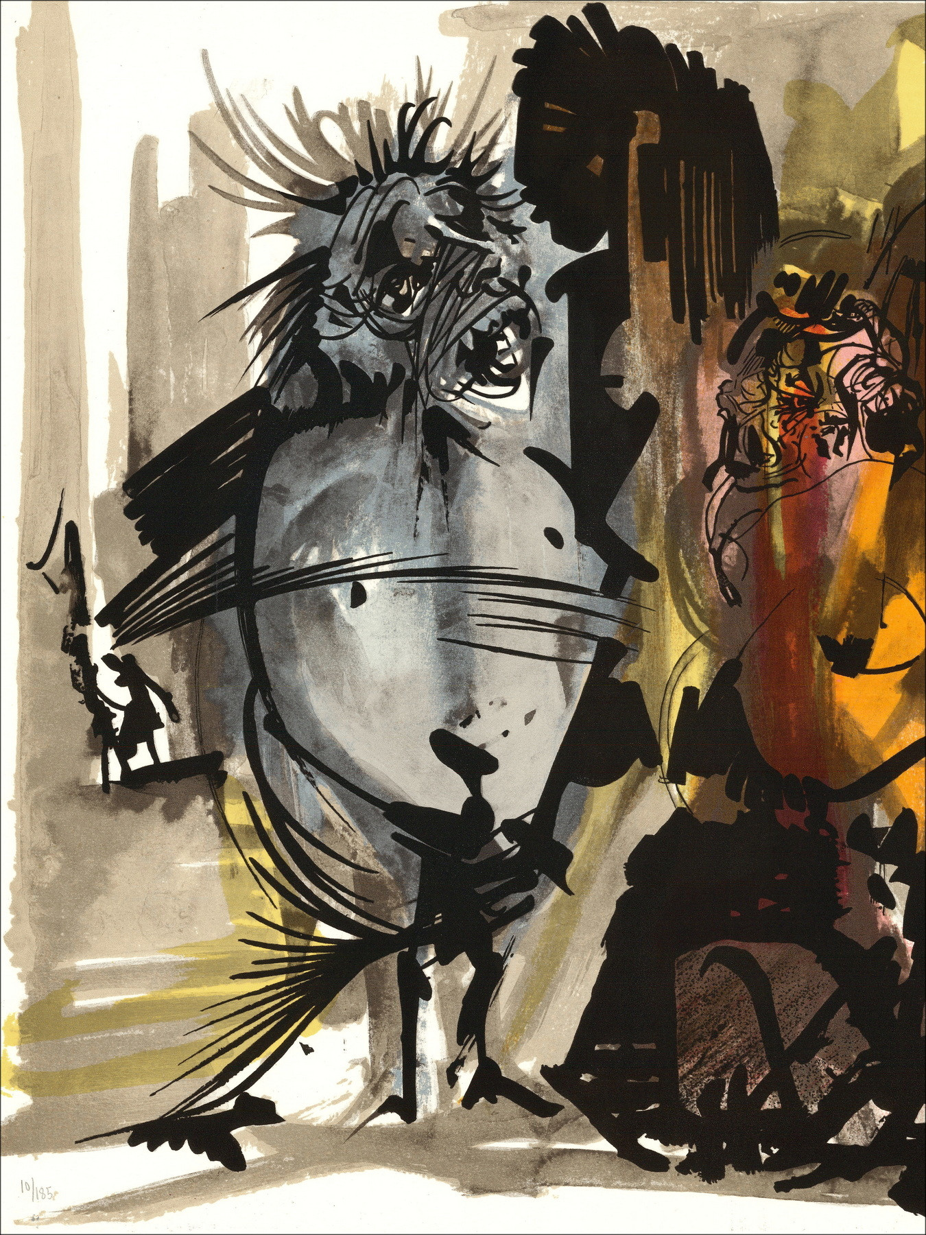 Raymond Moretti – Litografía La Rue Saint Denis 18