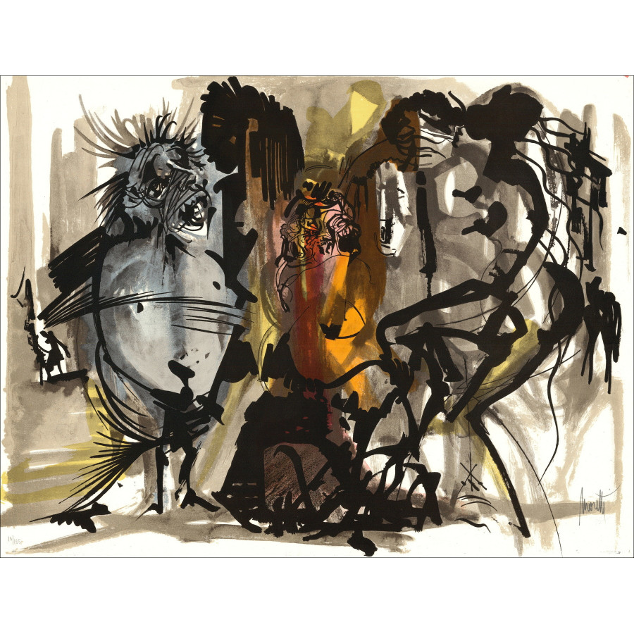 Raymond Moretti – Lithographie La Rue Saint Denis 18