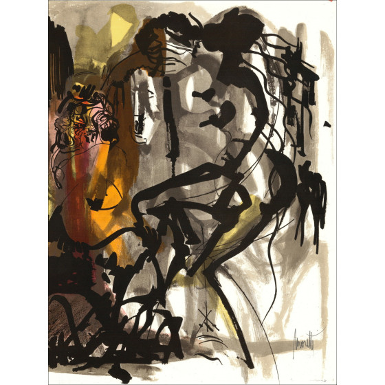 Raymond Moretti – Lithographie La Rue Saint Denis 18