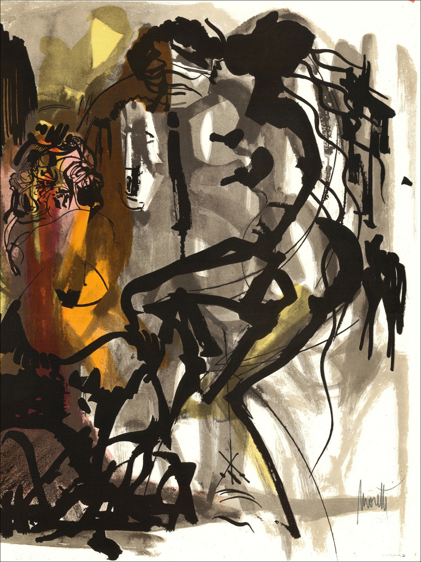 Raymond Moretti – Lithographie La Rue Saint Denis 18