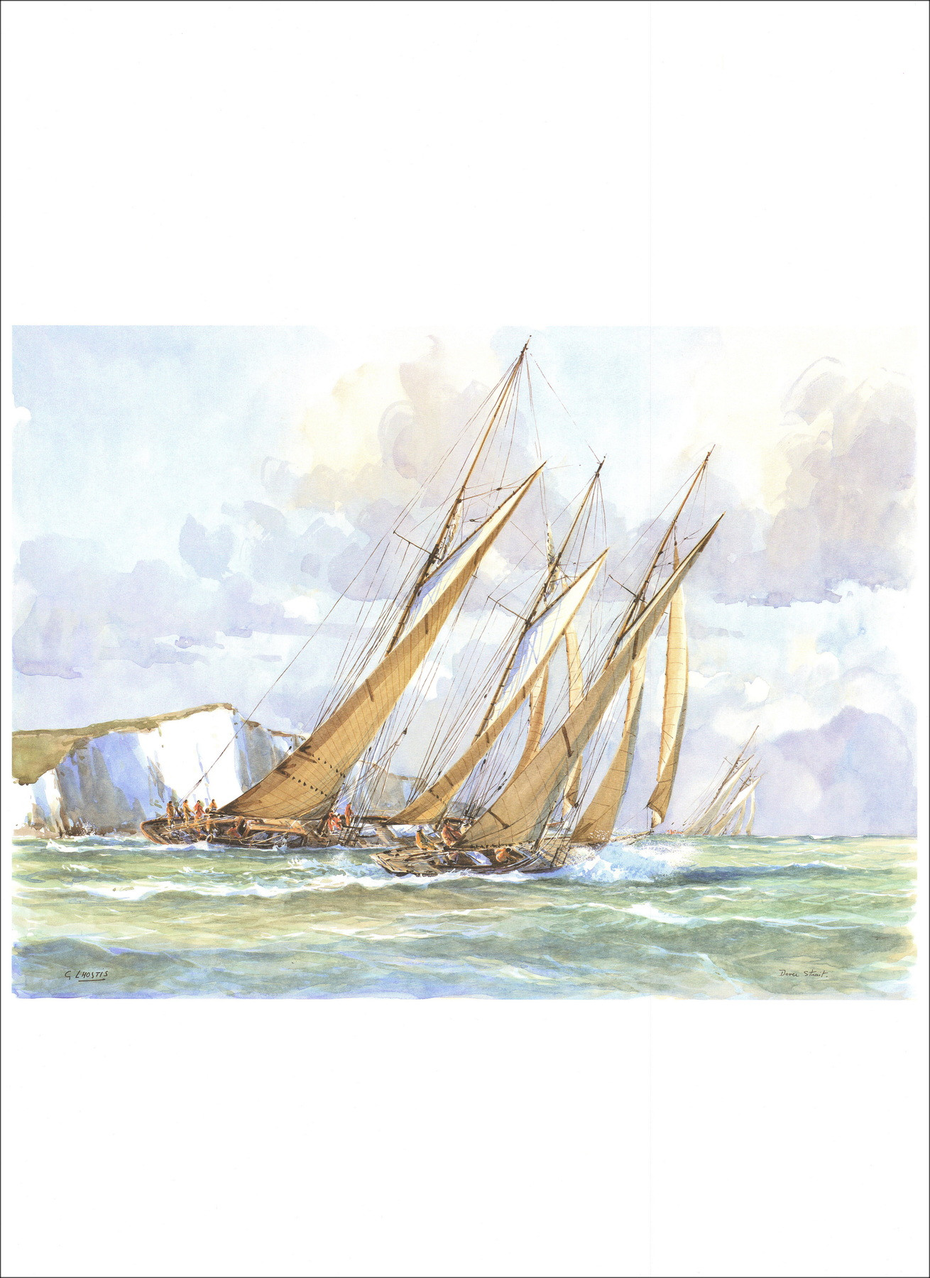 L'HOSTIS Guy - Cartello "Dover Strait" 68x50cm