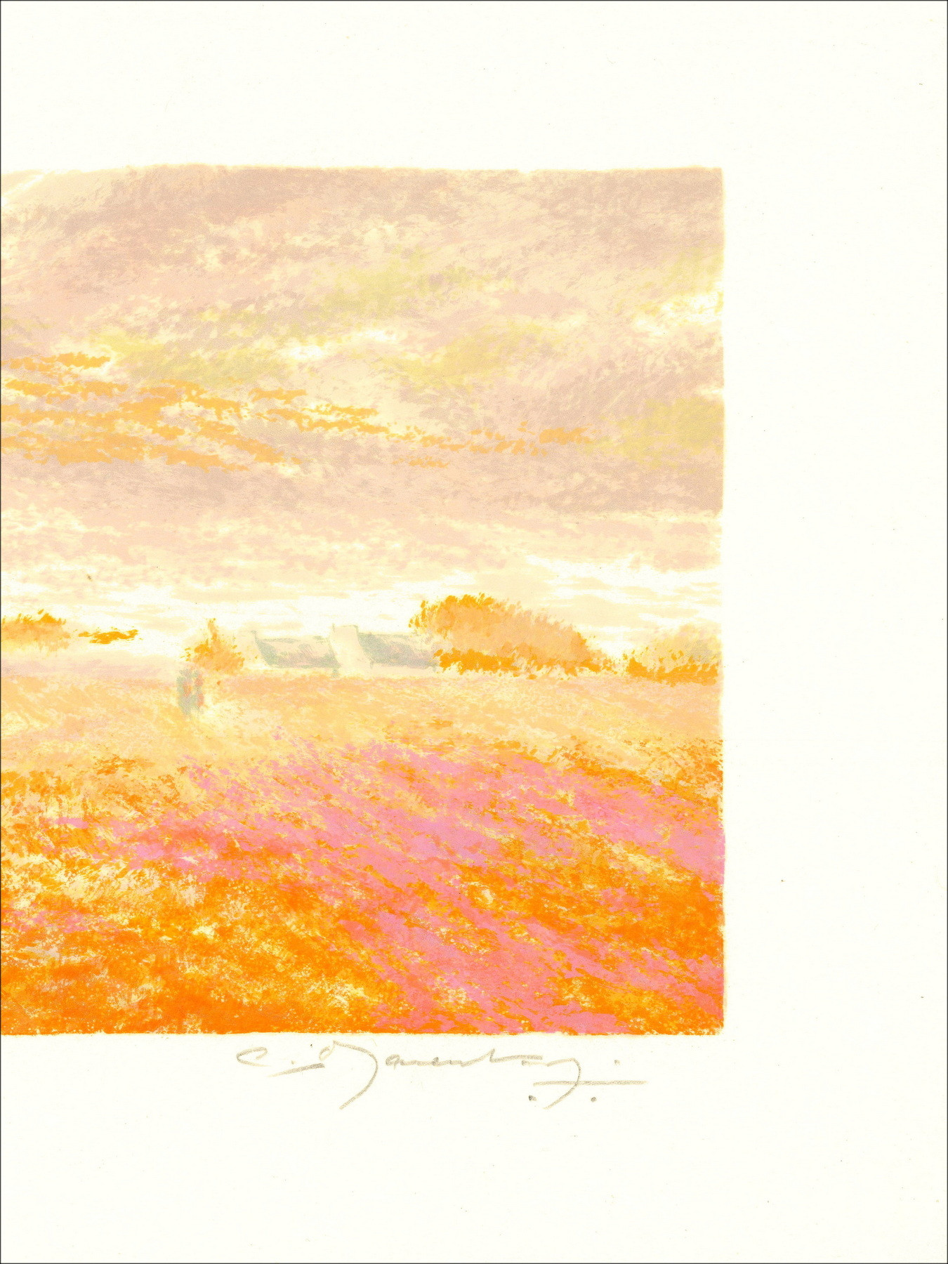 Claude MANOUKIAN - Lithograph, In the fields
