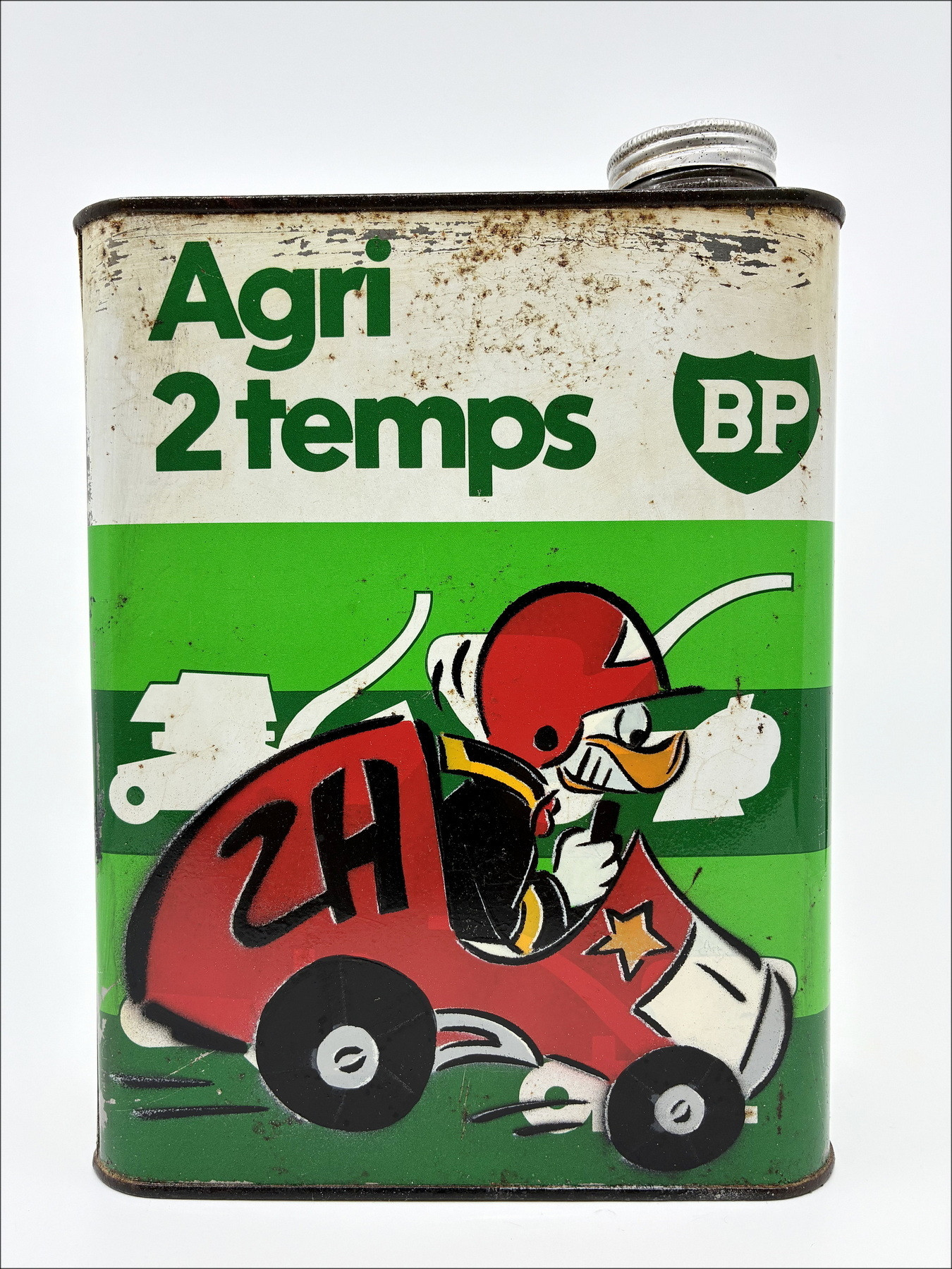 Koop originele schilderij op Bidon "Donald met de auto" door Dezache 2023