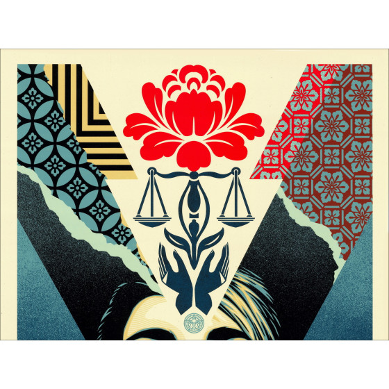 Shepard Fairy (OBEY) - Service stampata, Uplift Justice 2025