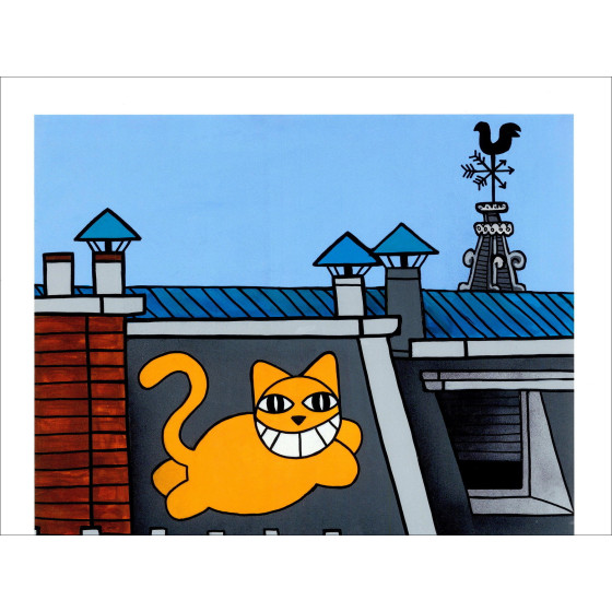 ➦ París, la isla de Cité M.Chat (Thoma Vuille) Silkscreen 2022