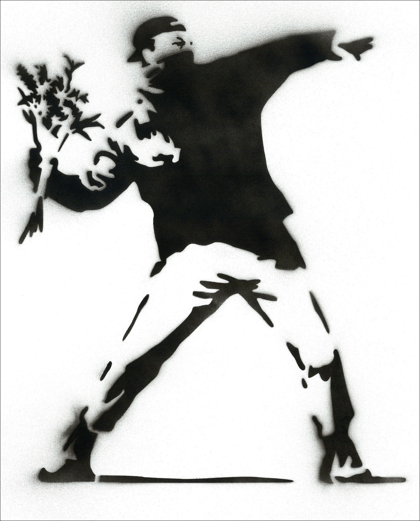 BANKSY (nach) - Blumentwerfer | Galerie 125