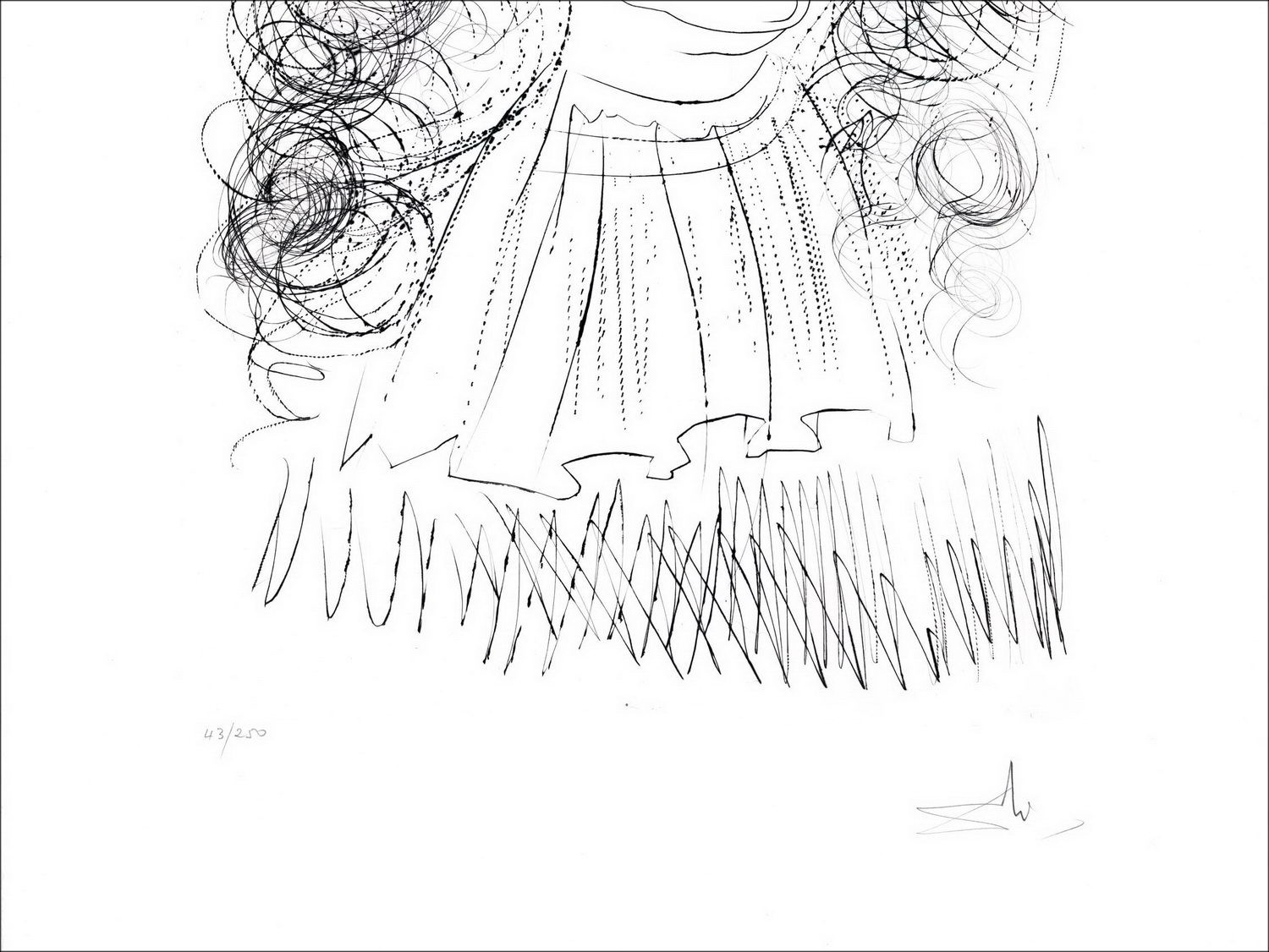 Buy the original engraving "Portrait of Jean de la Fontaine" by Salvador DALI