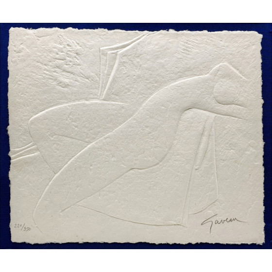 Claude Gaveau - Naked Woman, Signed Engraving