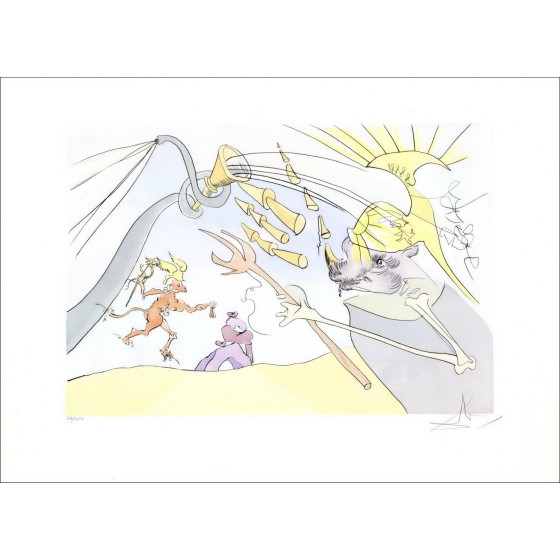 Buy Salvador DALI The Elephant and the Monkey of Jupiter Original Engraving
