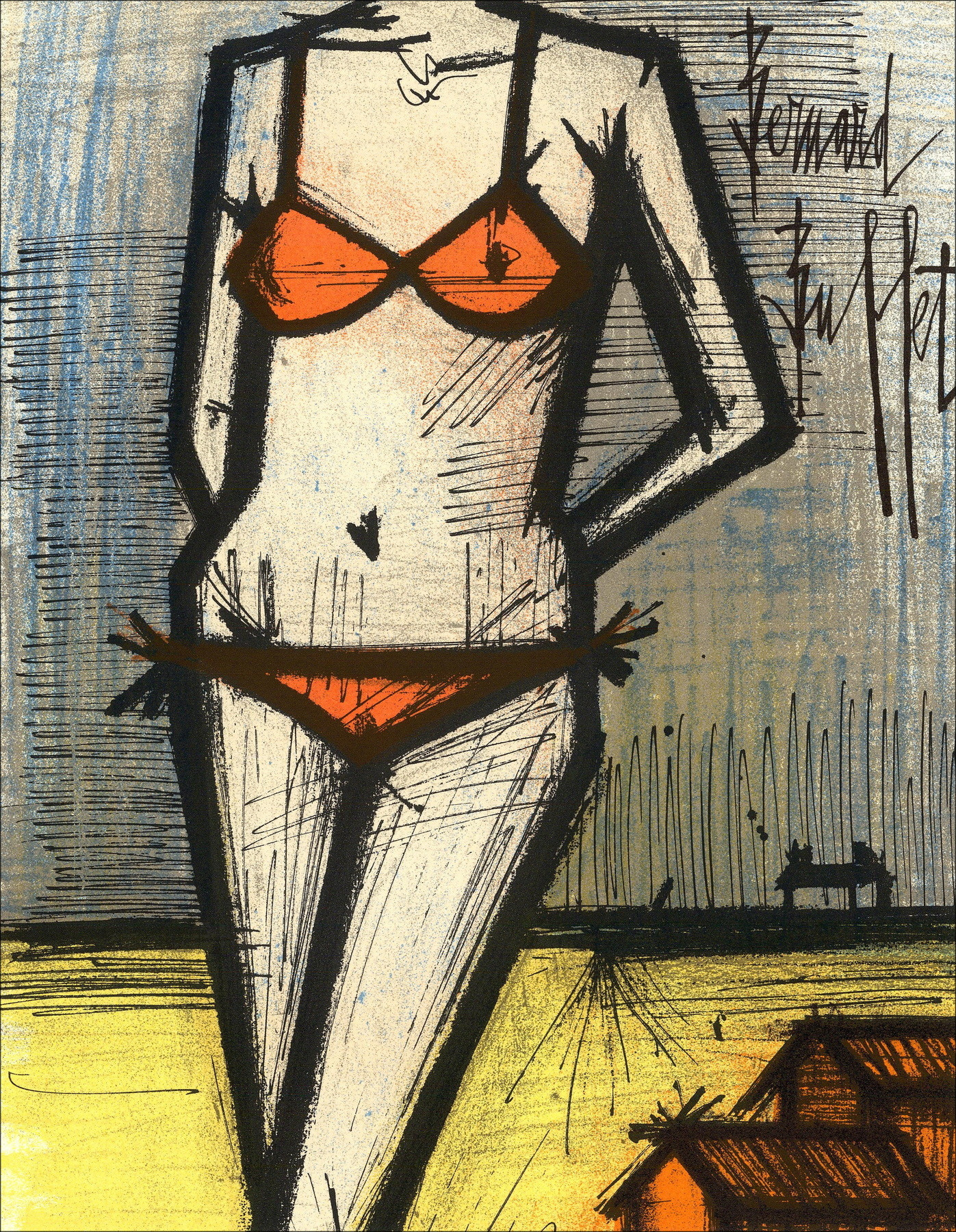 Comprar Litografía original Bernard Buffet La playa de 1967