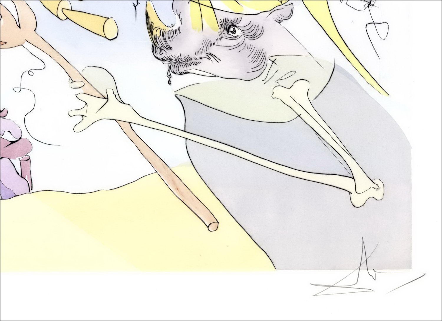 Acquista Salvador DALI L’éléphant et le singe de Jupiter Incisione originale