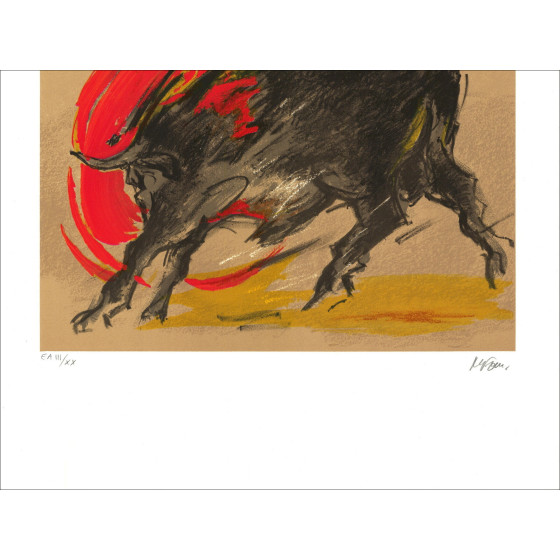 Michel Four - Corrida, Litografia firmata