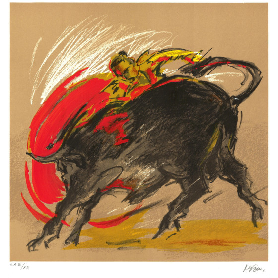 Michel Four – La Corrida, lithographie signée