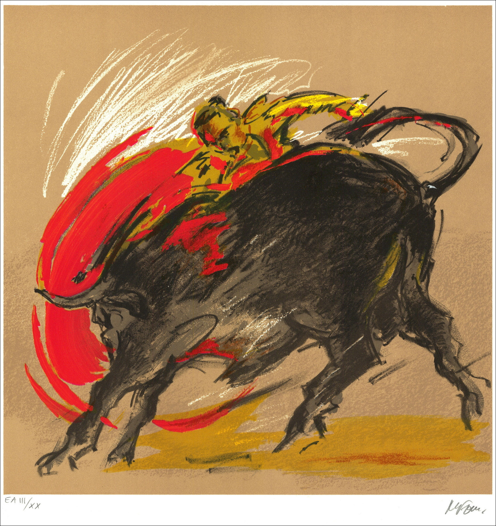 Michel Four – La Corrida, lithographie signée