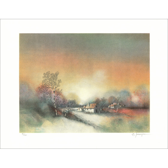 Alferio Maugeri - Herfst, ondertekende lithografie