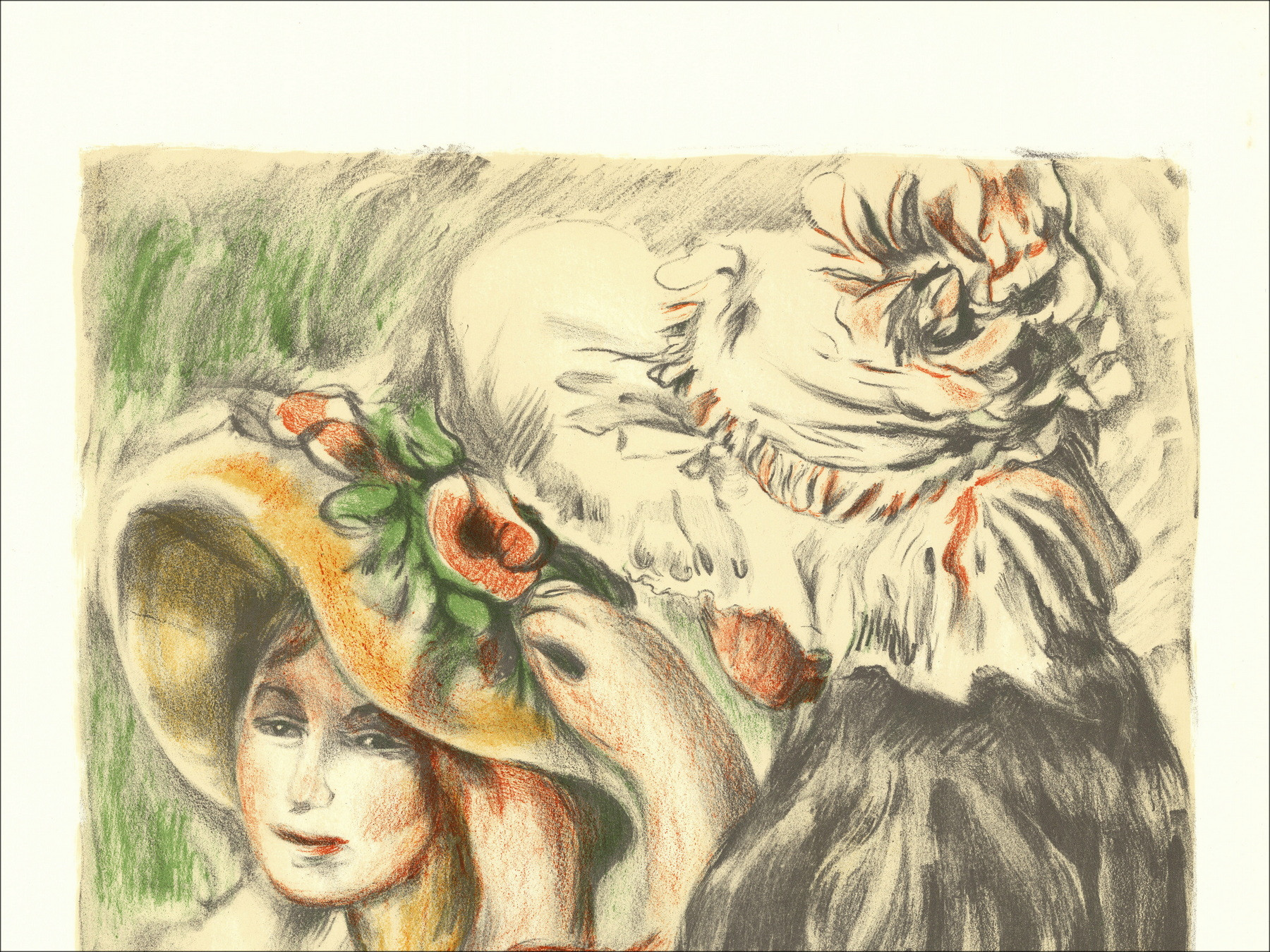Auguste Renoir (dopo) - Il cappello appuntato | Litografia