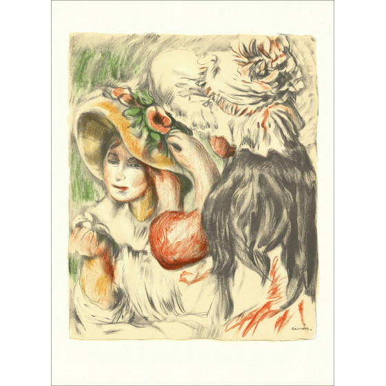 Auguste Renoir (after) - The hat pinned | Lithography