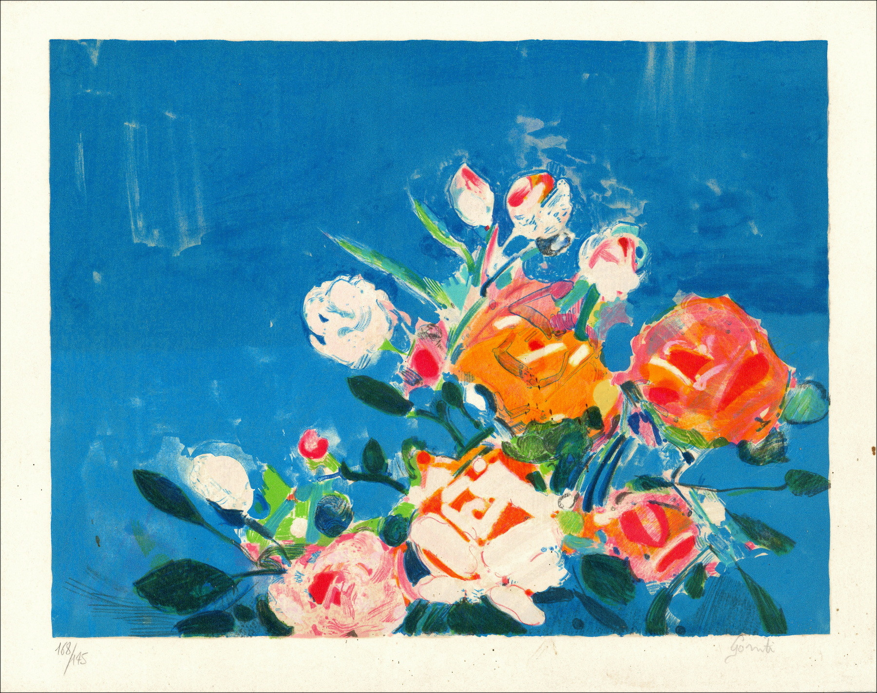 Gilles Gorriti - Les roses | Litografia originale