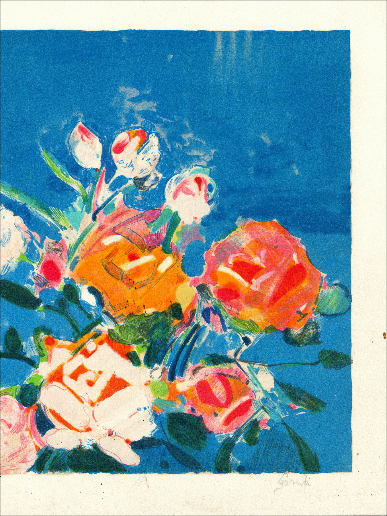 Gilles Gorriti - Les roses | Originele lithografie