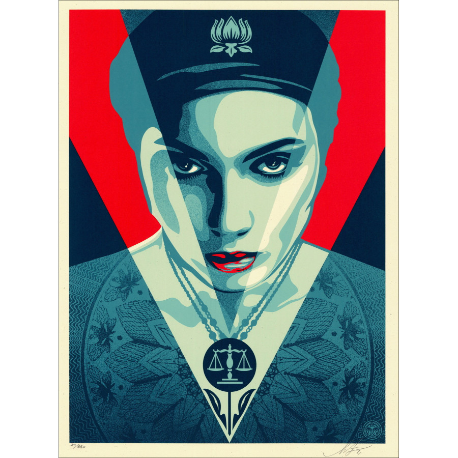 Shepard Fairey (Obey) – Justice Woman Red 2021 | Screenprint