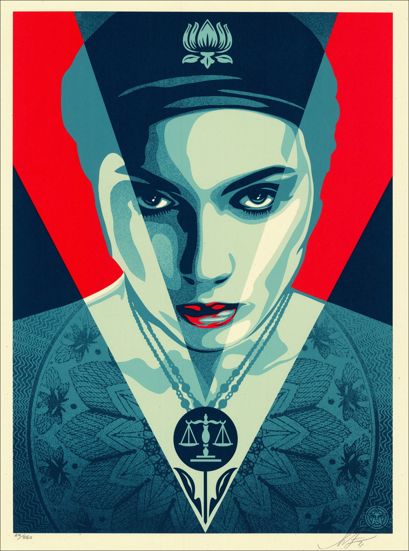 Shepard Fairey – Justice Woman Red 2021 | Siebdruck