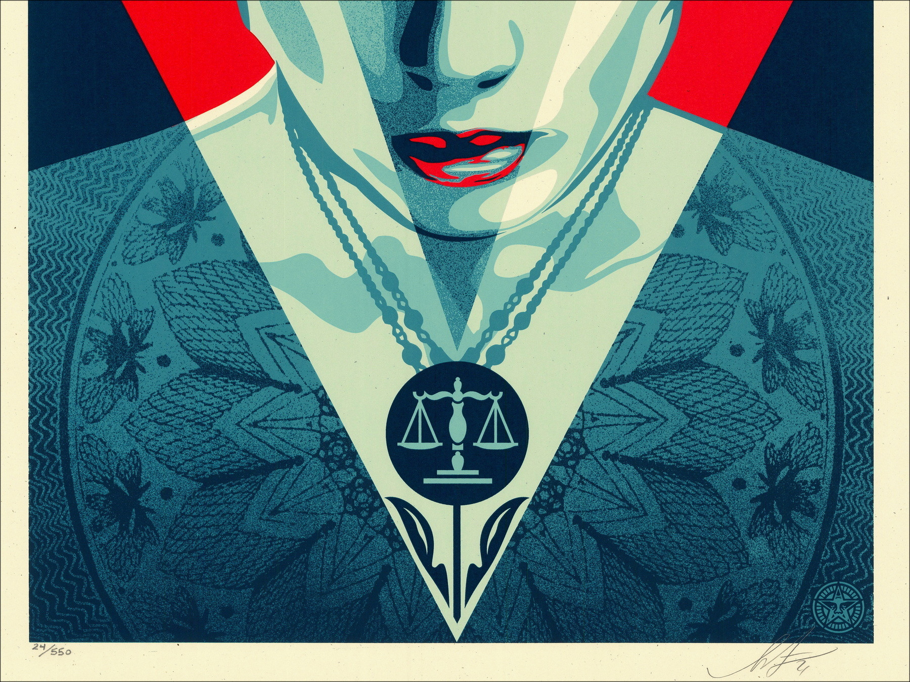 Shepard Fairey (Obey) – Justice Woman Red 2021 | Screenprint