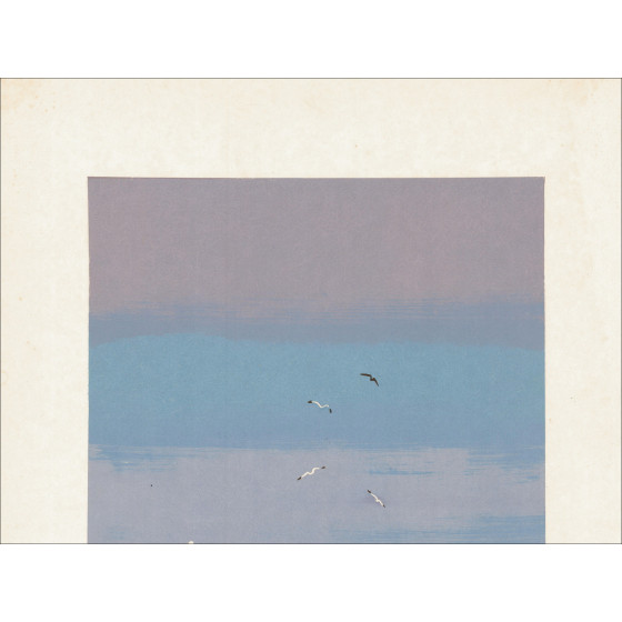 Mady de la Giraudière – Vagues bretonnes, lithographie
