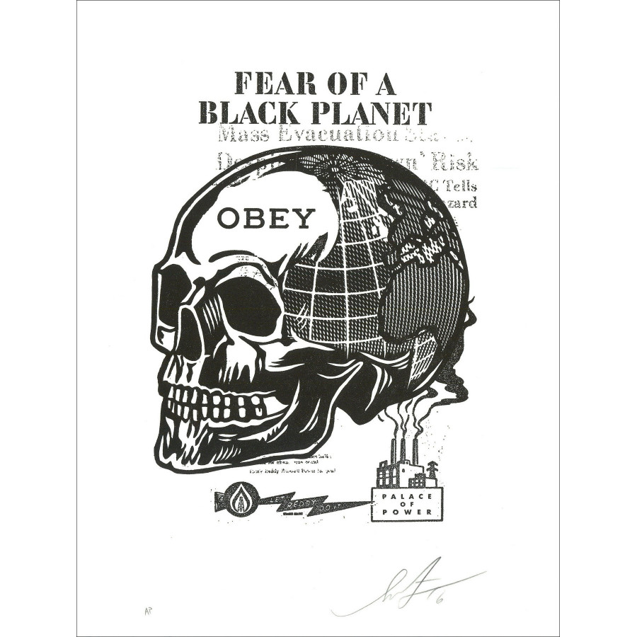 Shepard Fairey (Obey) – Skull of a Black Planet 2016 | Screenprint