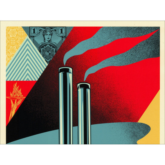 Shepard Fairey – Factory Stacks Earth First 2022 | Serigrafia