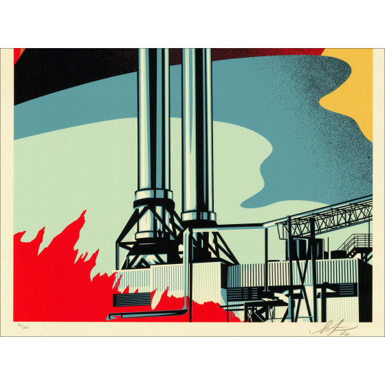 Shepard Fairey – Factory Stacks Earth First 2022 | Serigrafia